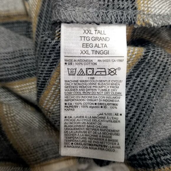 Old Navy Shirt Womens XXL Gray Plaid The BoyFriend Button Down Long Sleeve - Picture 9 of 10